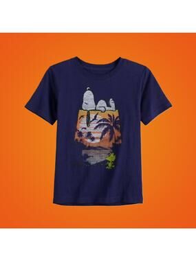 Boys Peanuts Snoopy Tropical Graphic Tee Size 7